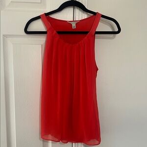Elegant Coral Sleeveless Top